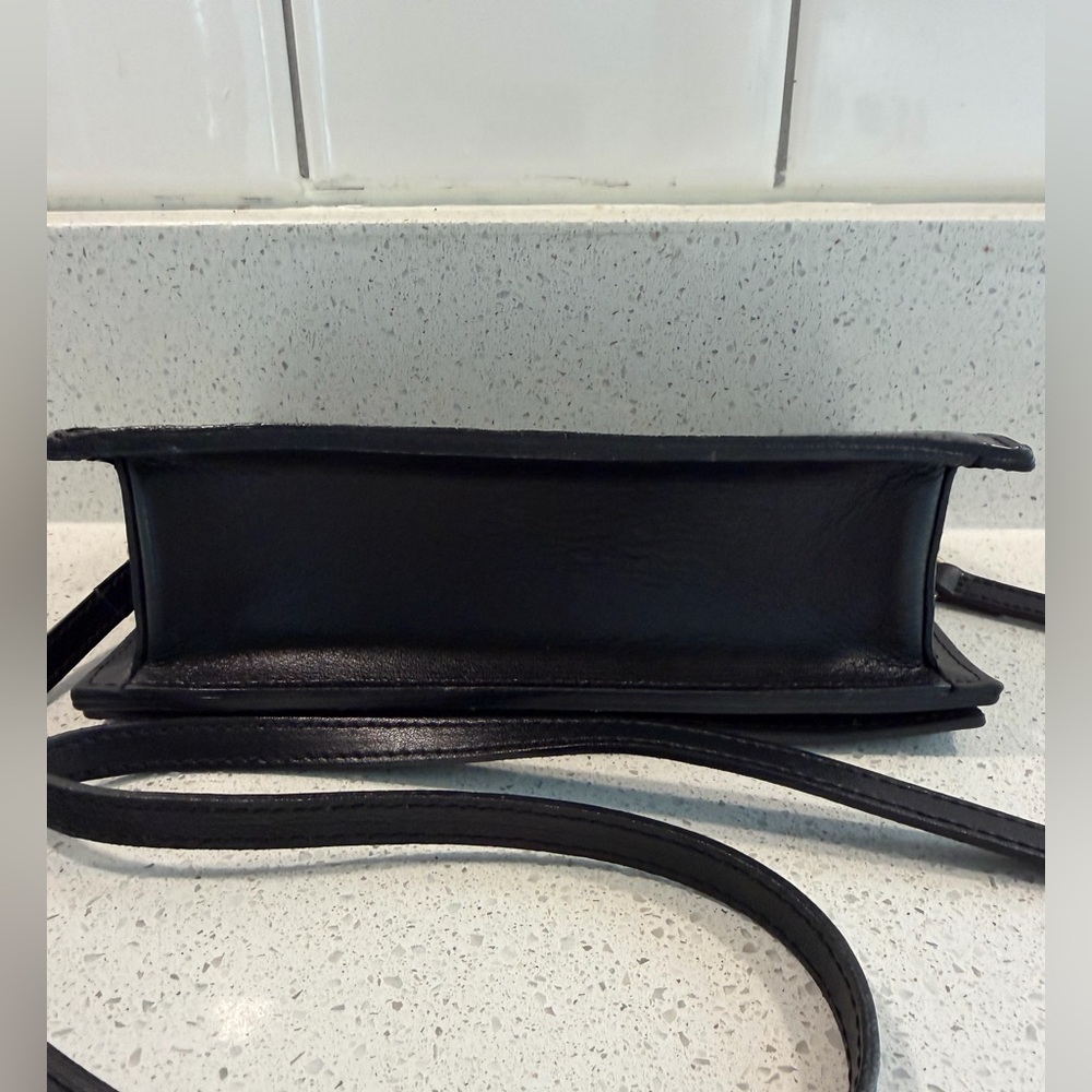 Marinella Milano Leather Black Shoulder Handbag Made in Italy EUC - Picture 6 of 9